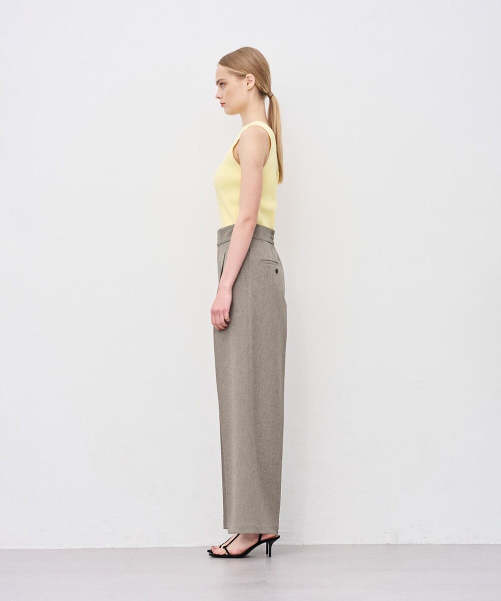 uncrave ウォッシャブルウールライクツイル ワイドパンツ 