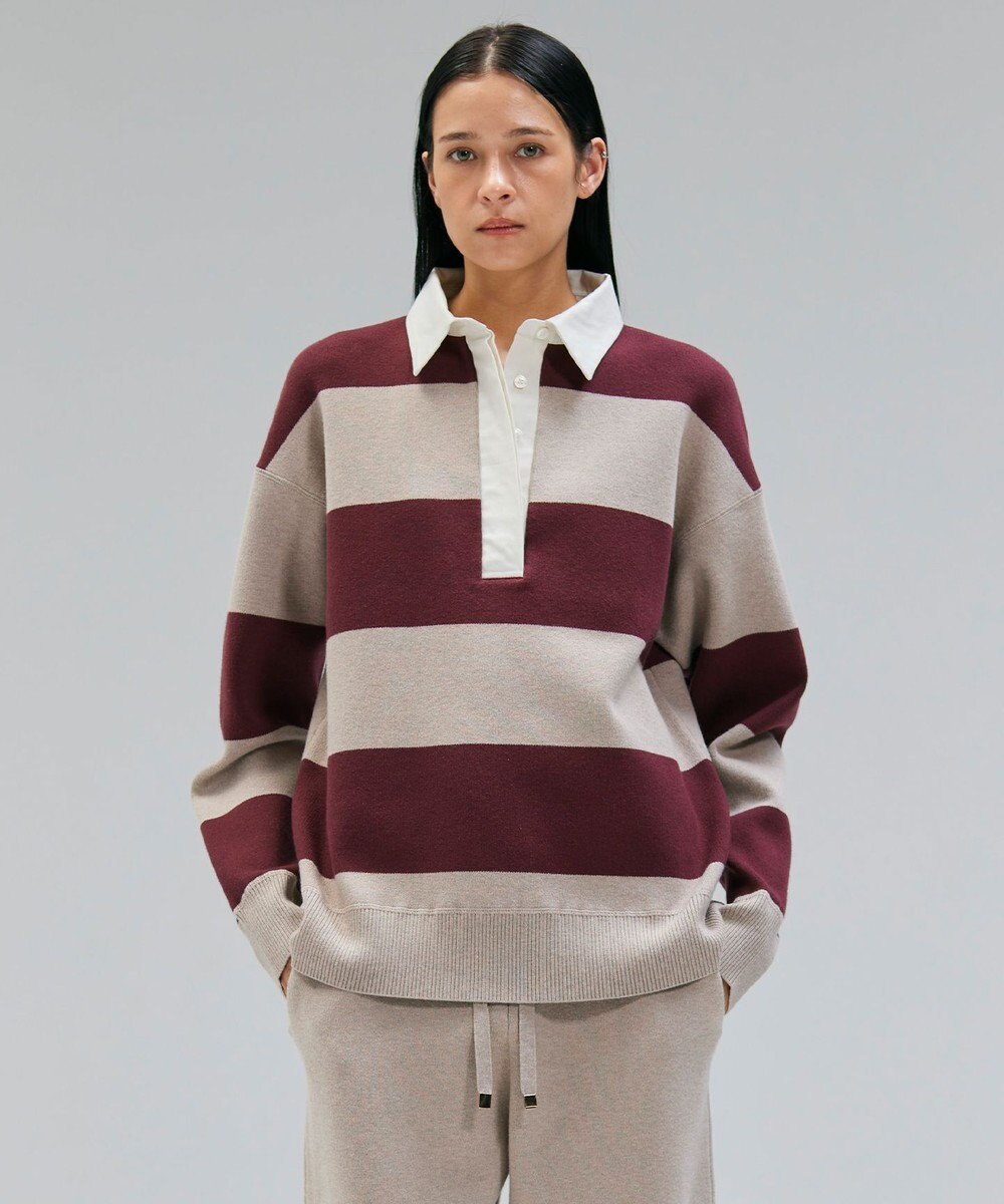 BEIGE， 【洗える】TAFT / コットンカシミヤラガーニット 