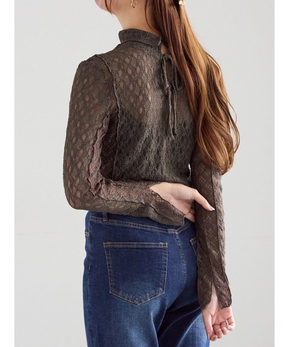 Te chichi パッチワークレース前後2WAY衿デザインTOPS《2025Autumn catalog item》 