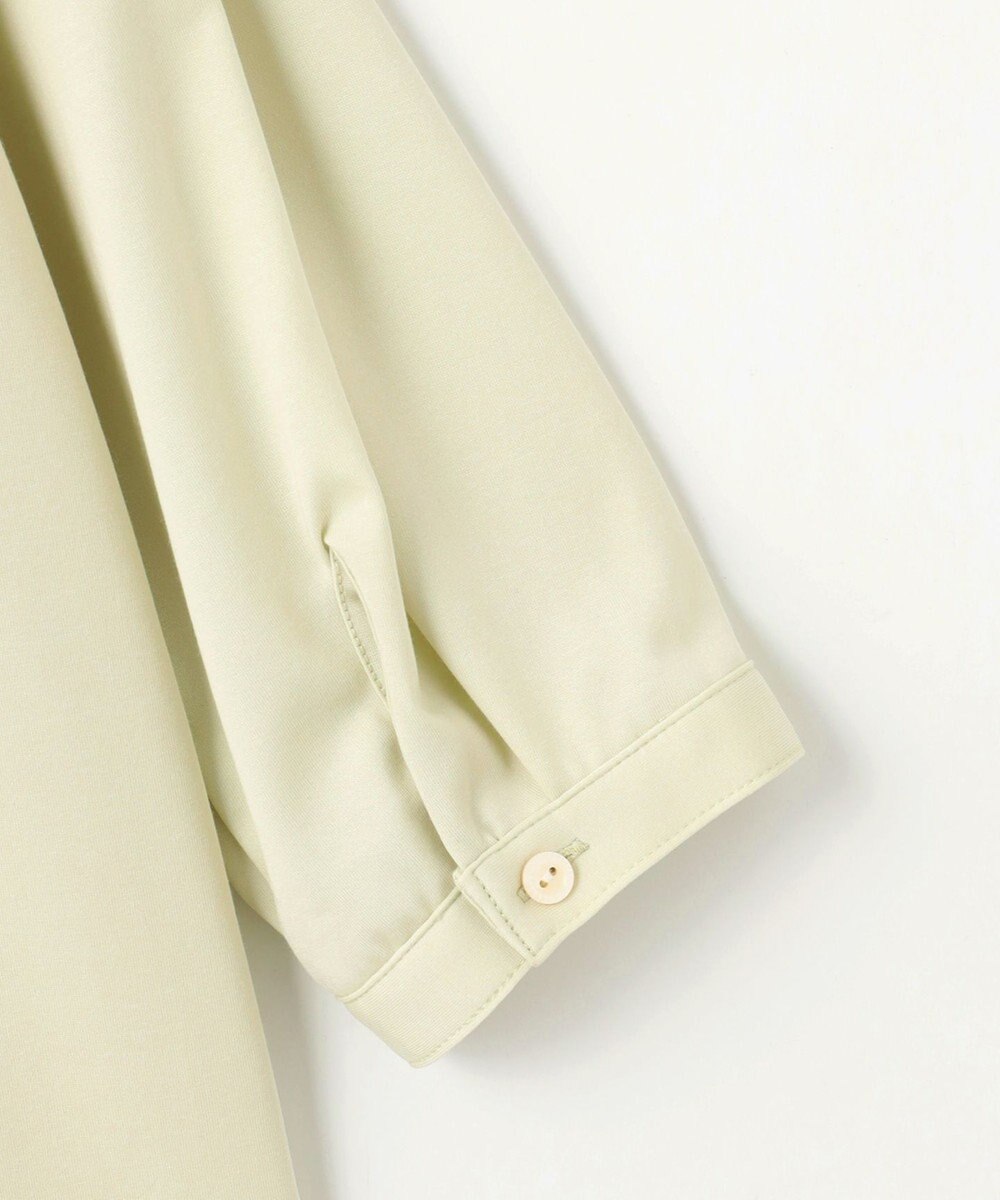 J.PRESS LADIES L 【洗える】エンブロシャツジャージー ブラウスライク カットソー 