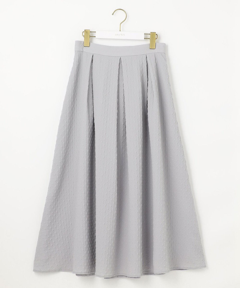 ANY SIS 【好印象企画】襟配色ニット×タックスカートセット 