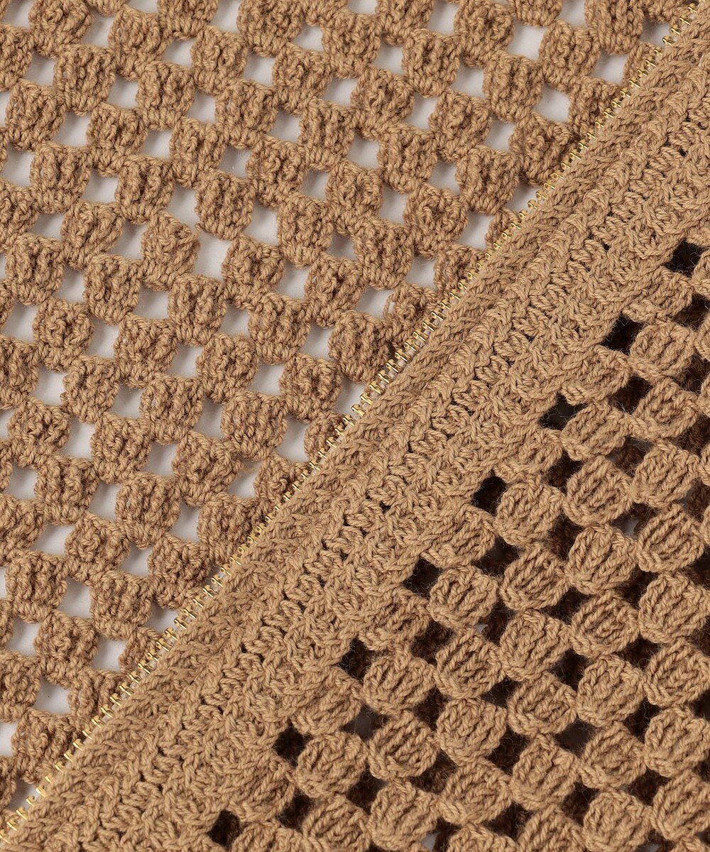 UNFILO クロシェレースニット ZIPカーディガン 