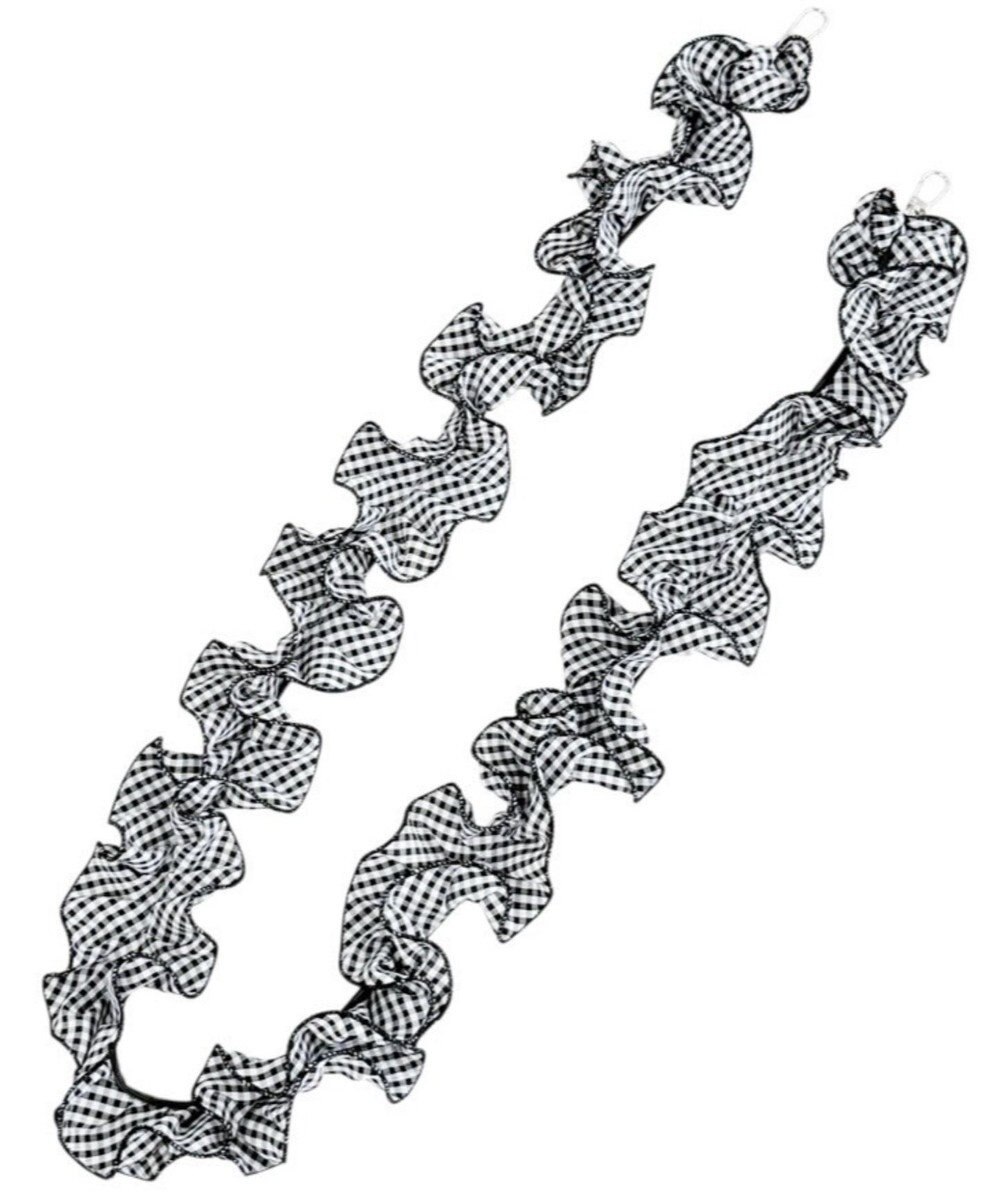 WEGO ギンガムフリルストラップ 