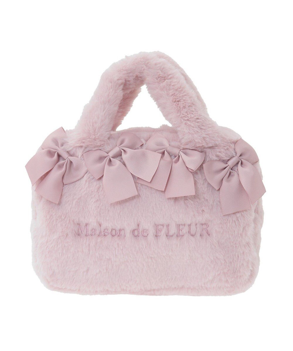 Maison de FLEUR ピンクマニア2Wayファーリボンミニバッグ 