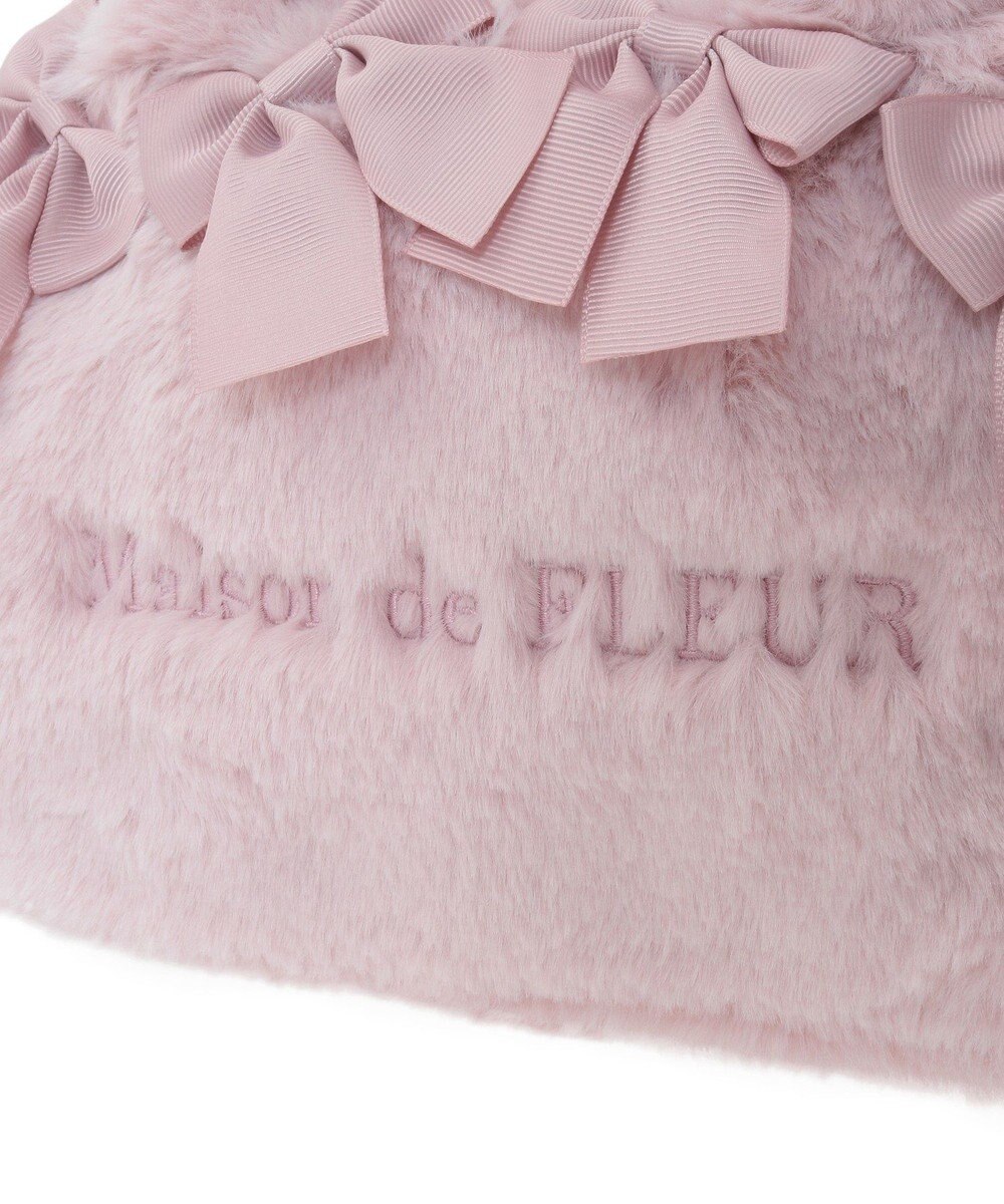 Maison de FLEUR ピンクマニア2Wayファーリボンミニバッグ 