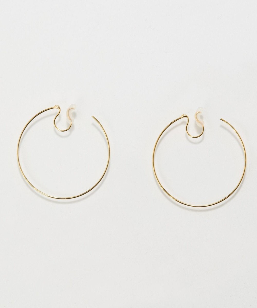 Phoebe 〈痛くないシリーズ〉ファセットスリムフープライトフィットイヤリング　ゴールド 