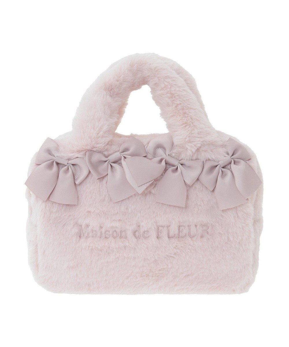 Maison de FLEUR ピンクマニア2Wayファーリボンミニバッグ 