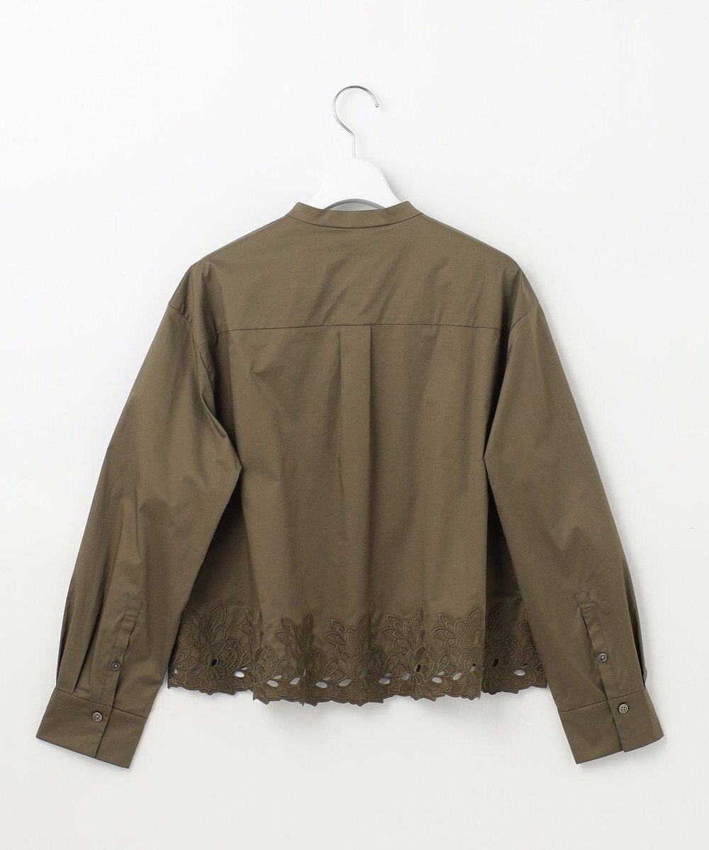 自由区 【洗える】裾刺繍エンブロイダリー ブラウス 