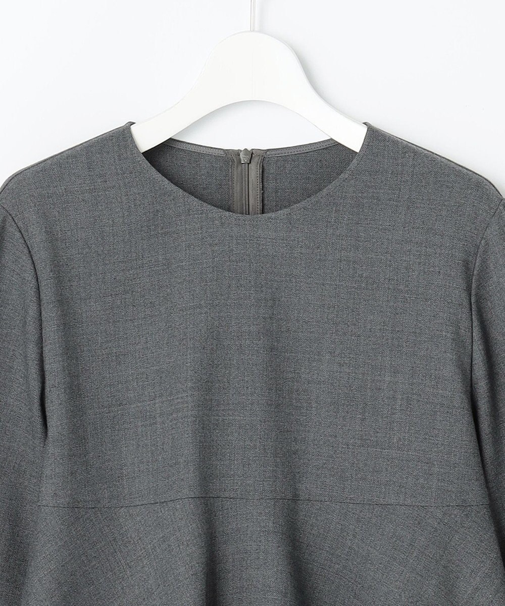 自由区 L 【SHIHOさん着用】ソフトウールブレンドペプラム ブラウス 