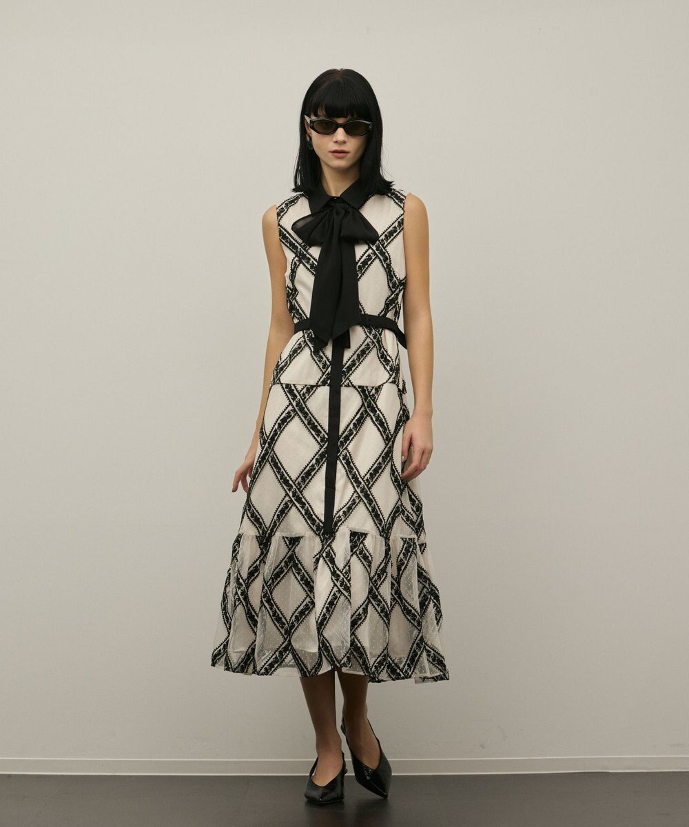 GRACE CONTINENTAL チュールレースワンピース 