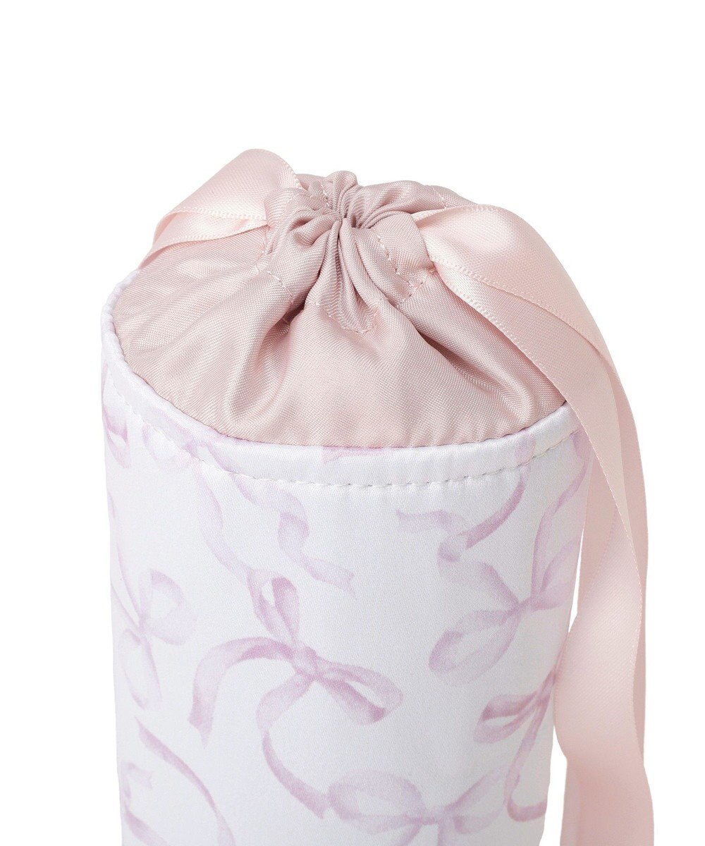 Maison de FLEUR 【保冷機能付き】リボン柄巾着ボトルケース 