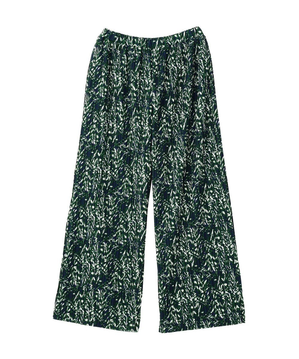 Green Parks セルフカットプリーツ柄パンツ 