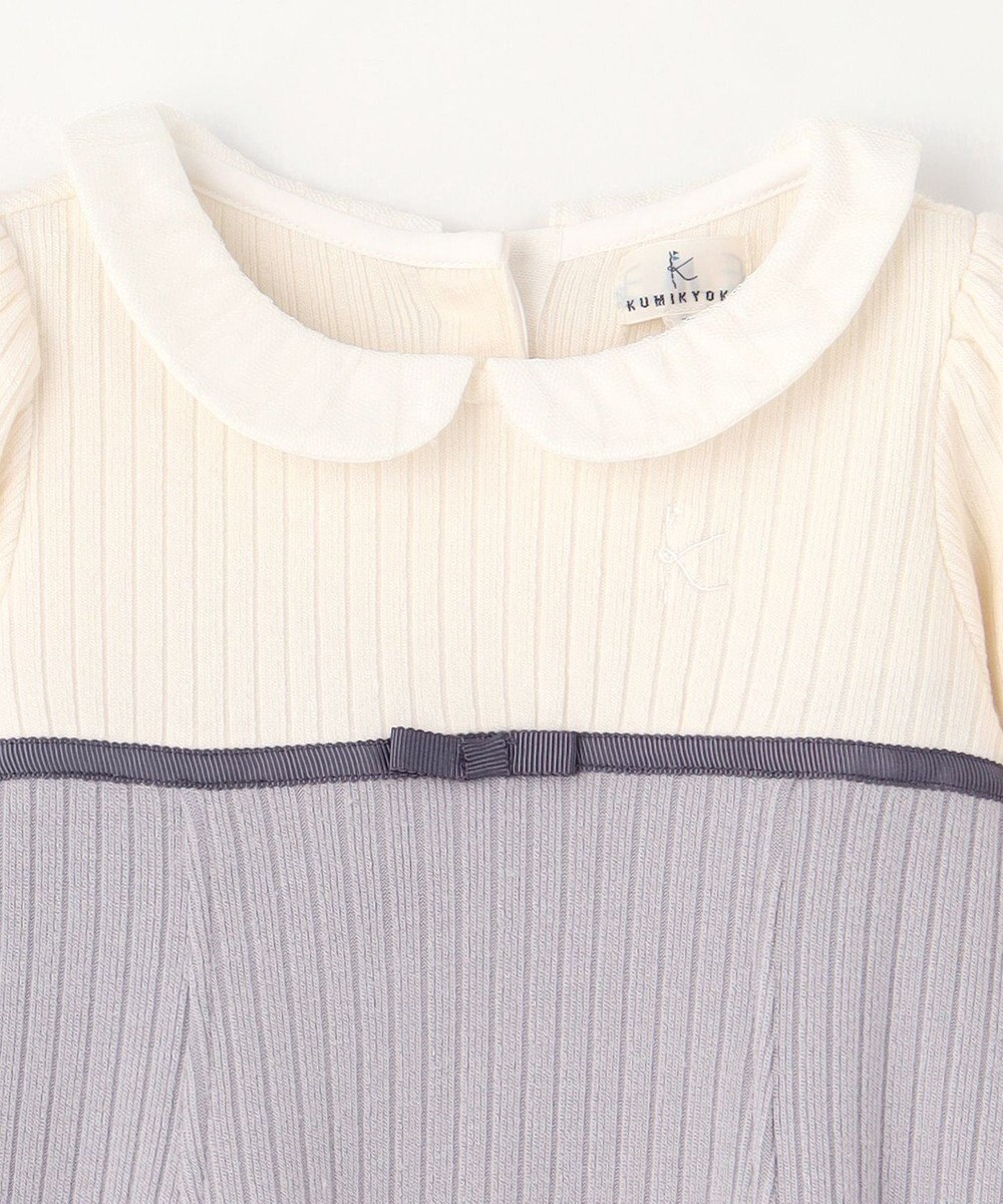 組曲 KIDS 【90-100㎝】バイカラーニットソー ワンピース 