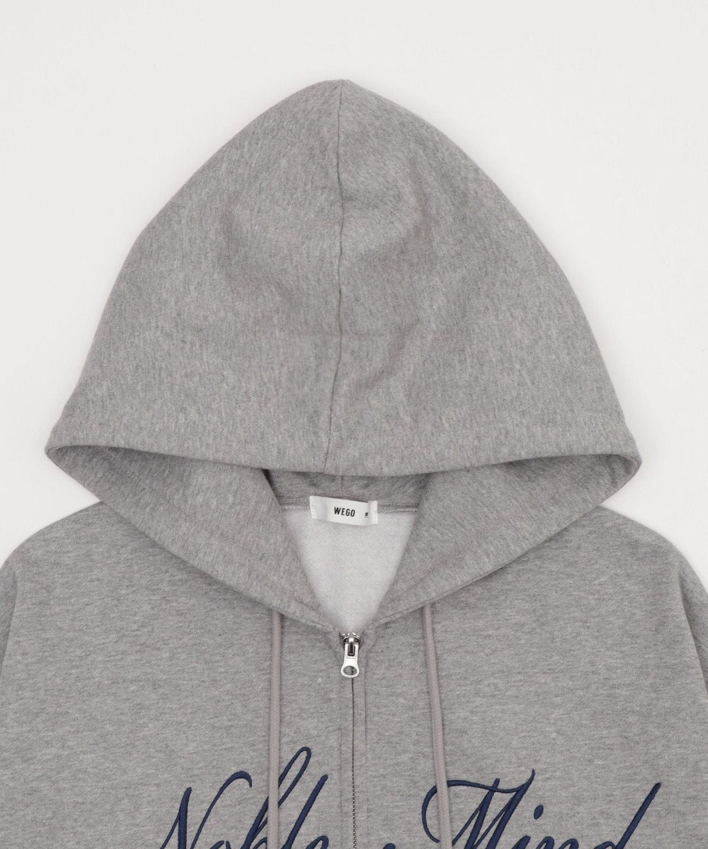 WEGO 【25年秋冬新作/ユニセックス着用ITEM/SMLサイズ展開】グラフィックロゴダブルZIPパーカー 