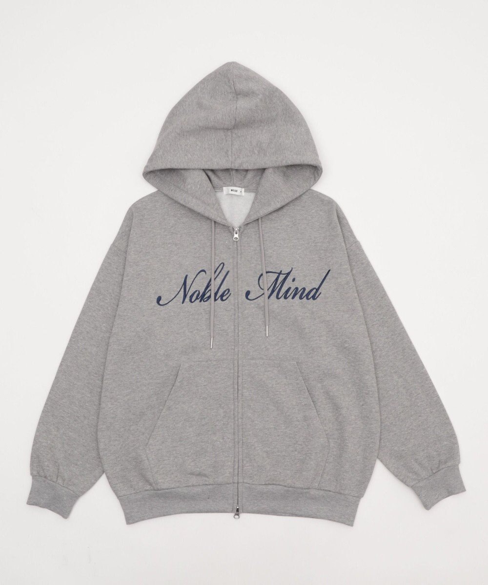 WEGO 【25年秋冬新作/ユニセックス着用ITEM/SMLサイズ展開】グラフィックロゴダブルZIPパーカー 