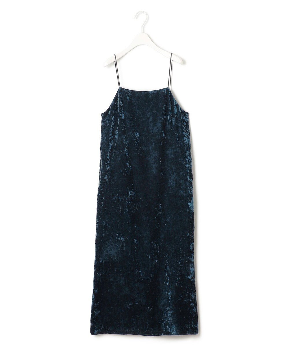 ICB L 【洗える】 シアーベルベット キャミソールワンピース 