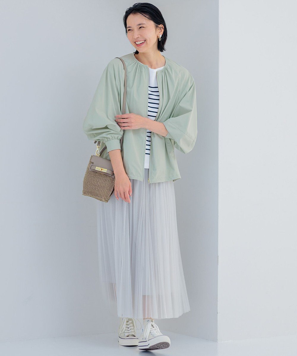 23区 L 【洗える/撥水加工】ナイロン2WAYストレッチ  ブルゾン 