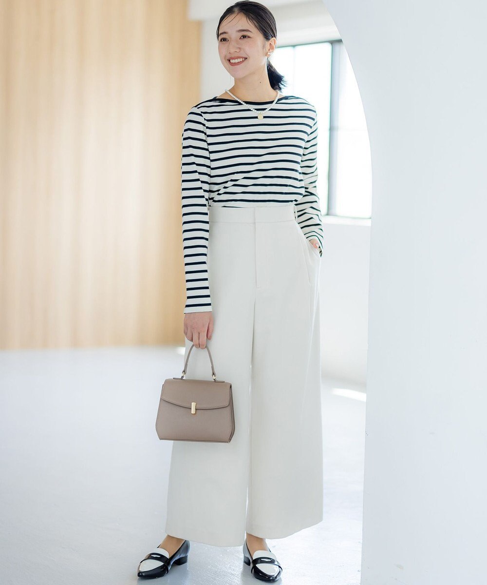 組曲 T/Rツイルストレッチ ワイドパンツ 