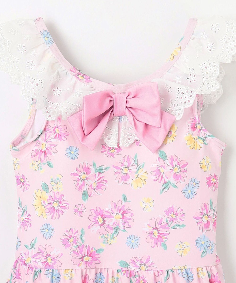 ANY KIDS 花柄×レース ワンピース水着 