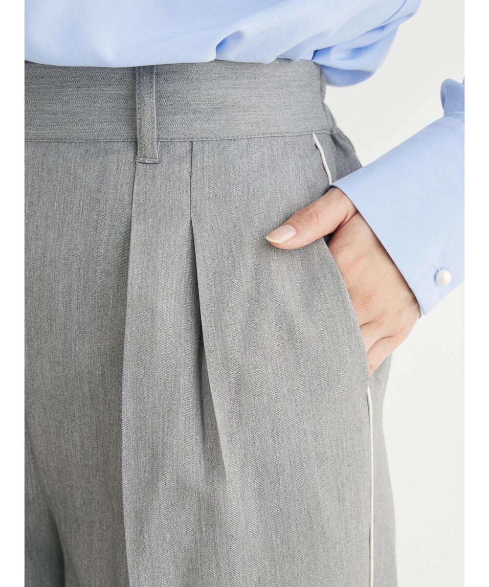 Green Parks パイピングサイドラインワイドパンツ 