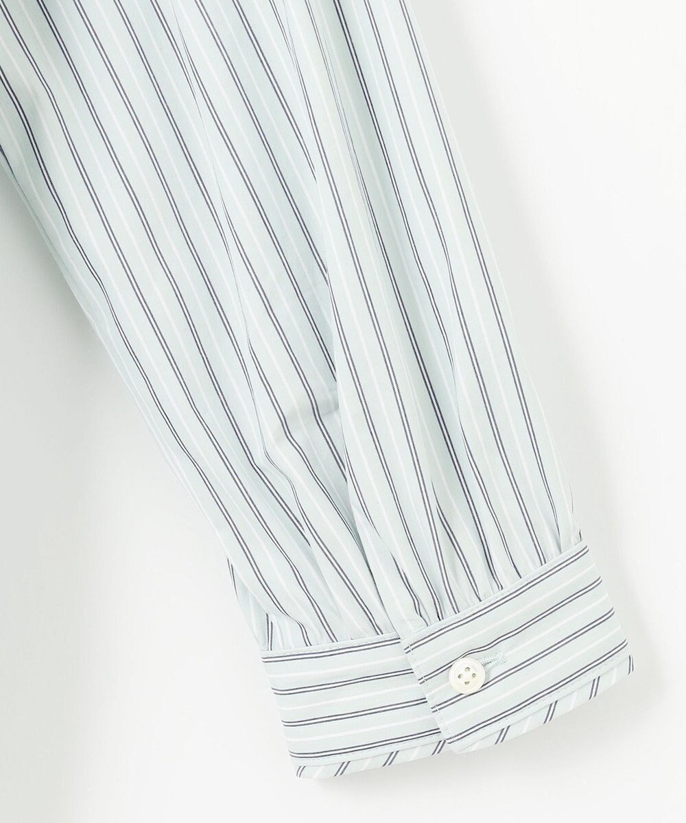 J.PRESS LADIES 【洗える】BEZ VEGA ストライプ フリルネック ブラウス 