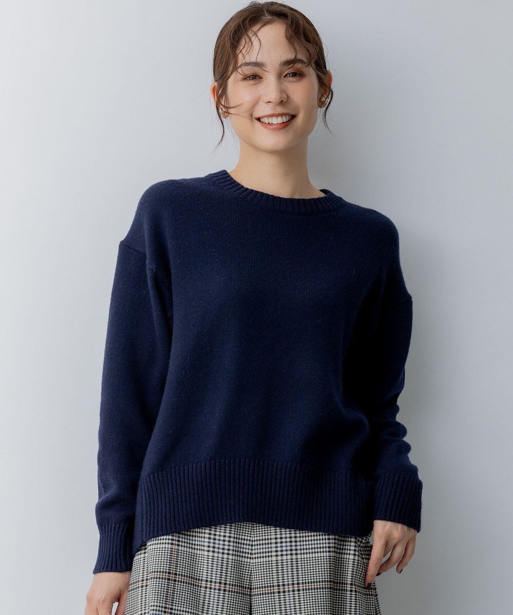 組曲 カシミヤブレンドバルキープルオーバー ニット 