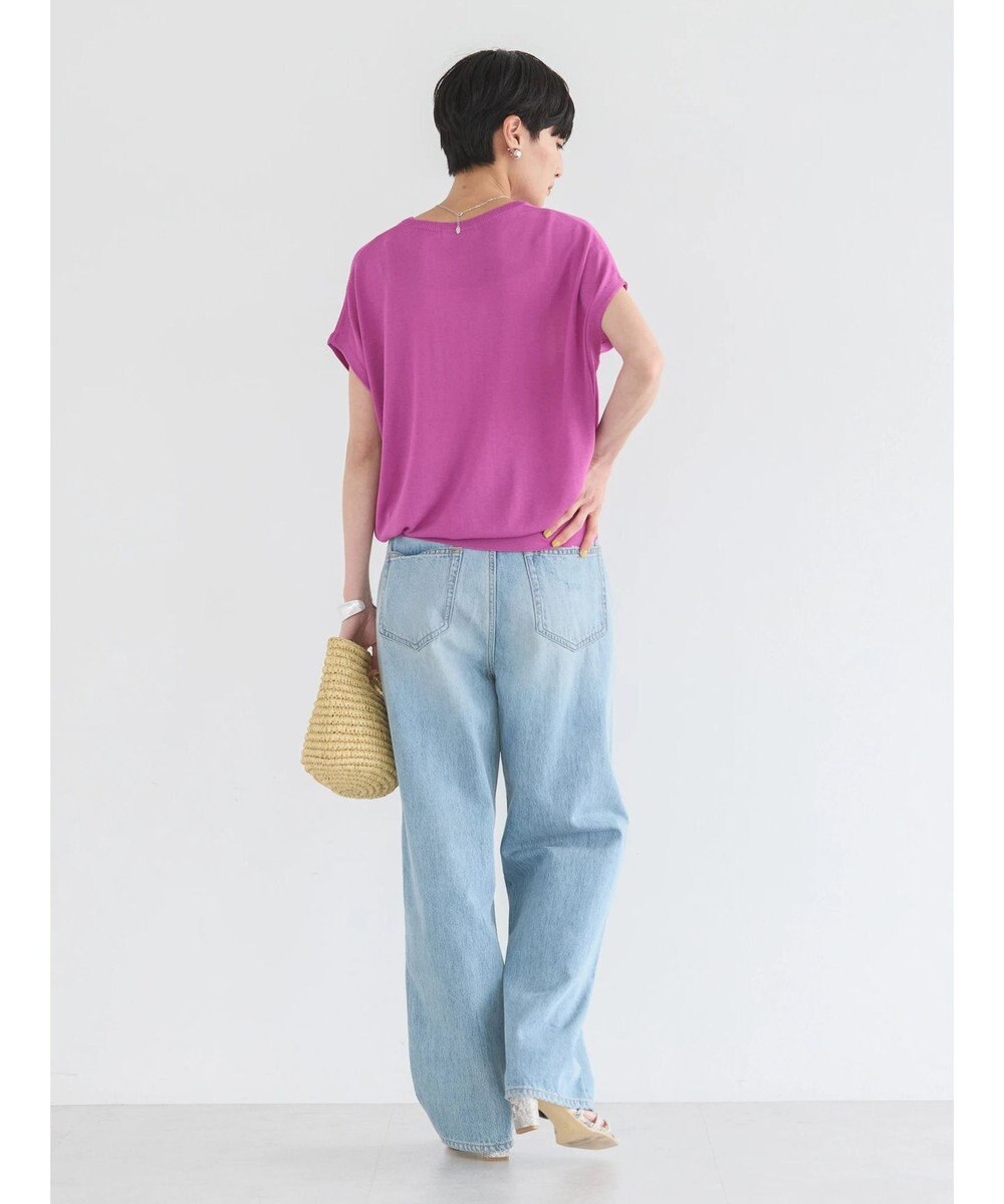 AMERICAN HOLIC 接触冷感フレンチスリーブニットプルオーバー 