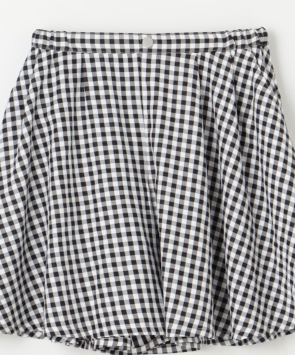 組曲 KIDS 【150-160㎝】フレアーギンガム ショートパンツ 