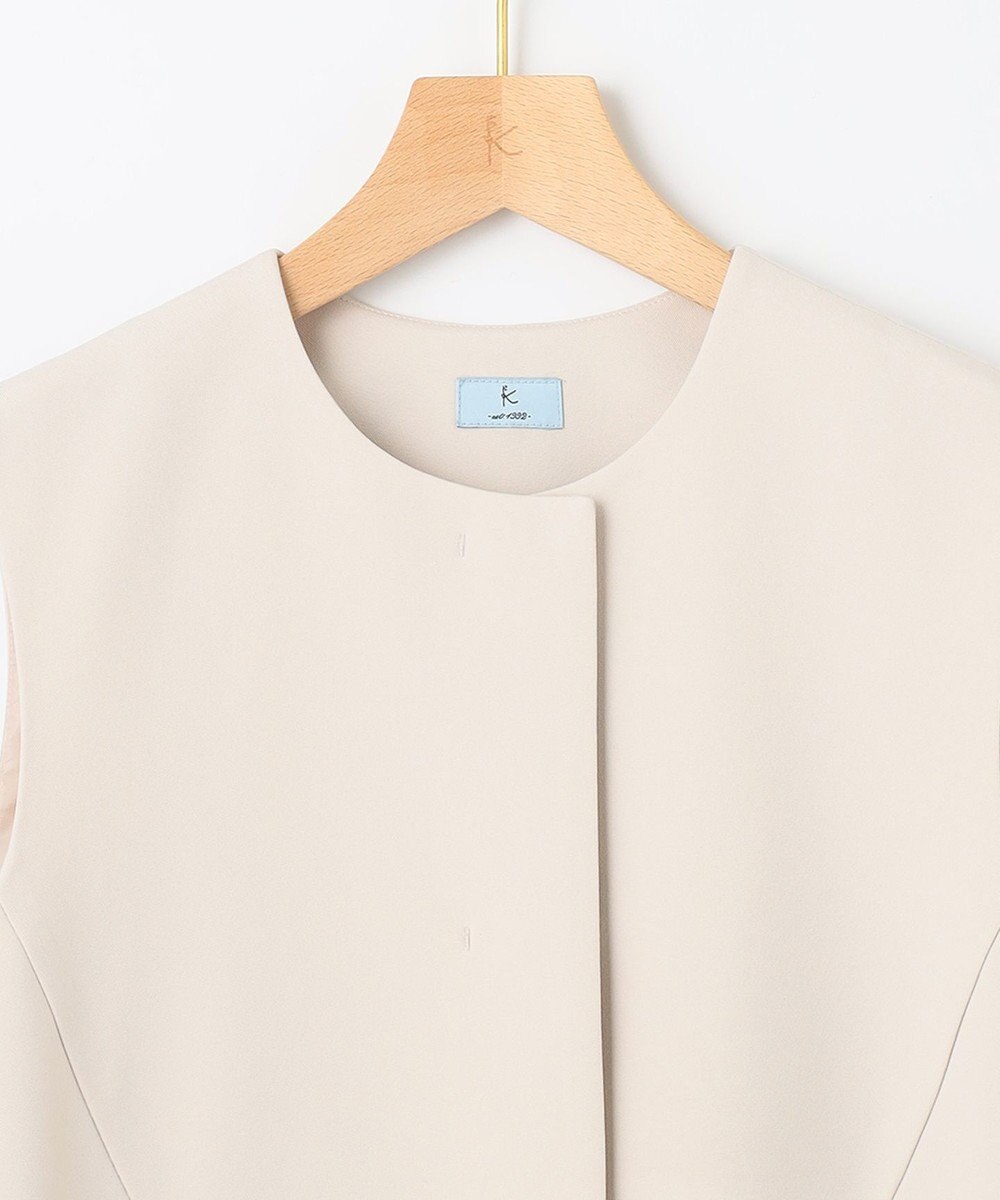 組曲 【洗える】パールポイントショートレングス ジレ 