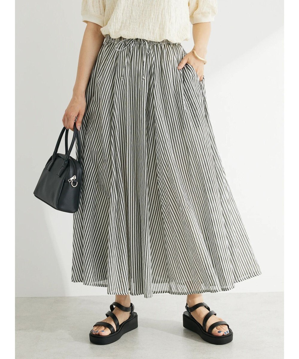 Green Parks インド綿　ふんわりボイルロングスカート 