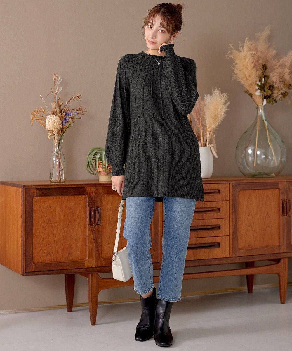 Tiaclasse L 求心片畦ニットチュニック 