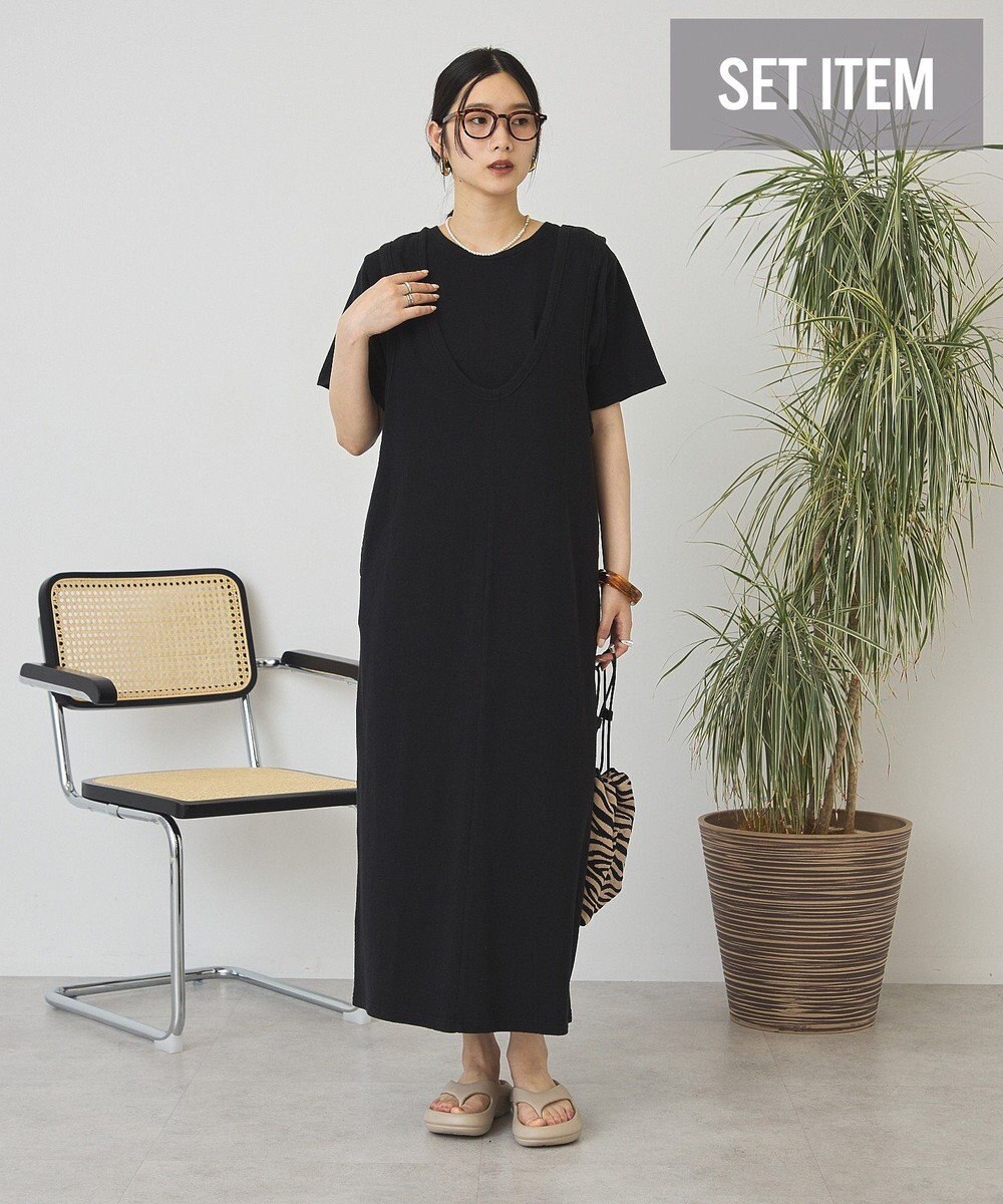 AMERICAN HOLIC 【2点セット】Tシャツ＋Uネックワンピース 