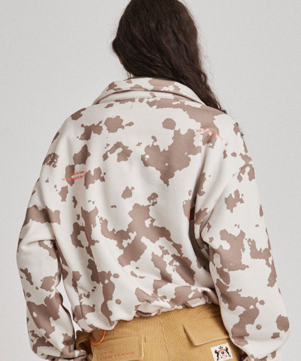 PW CIRCULUS 【WOMEN】ピント柄 ハーフジップ スウェット 