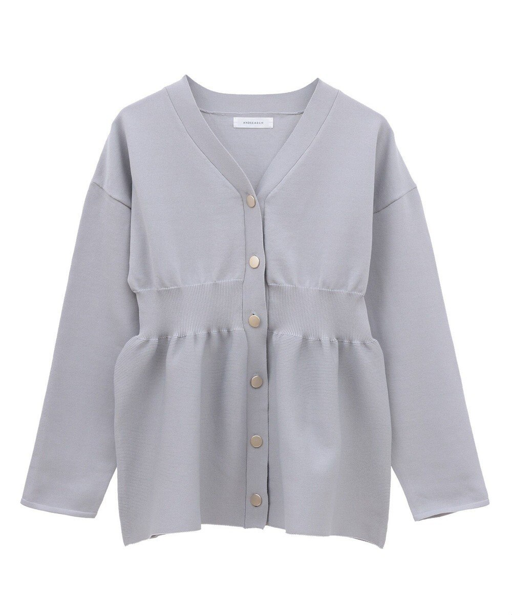 Green Parks ・ＡＮＤＳＥＡＲＣＨ　ペプラムニットカーディガン 