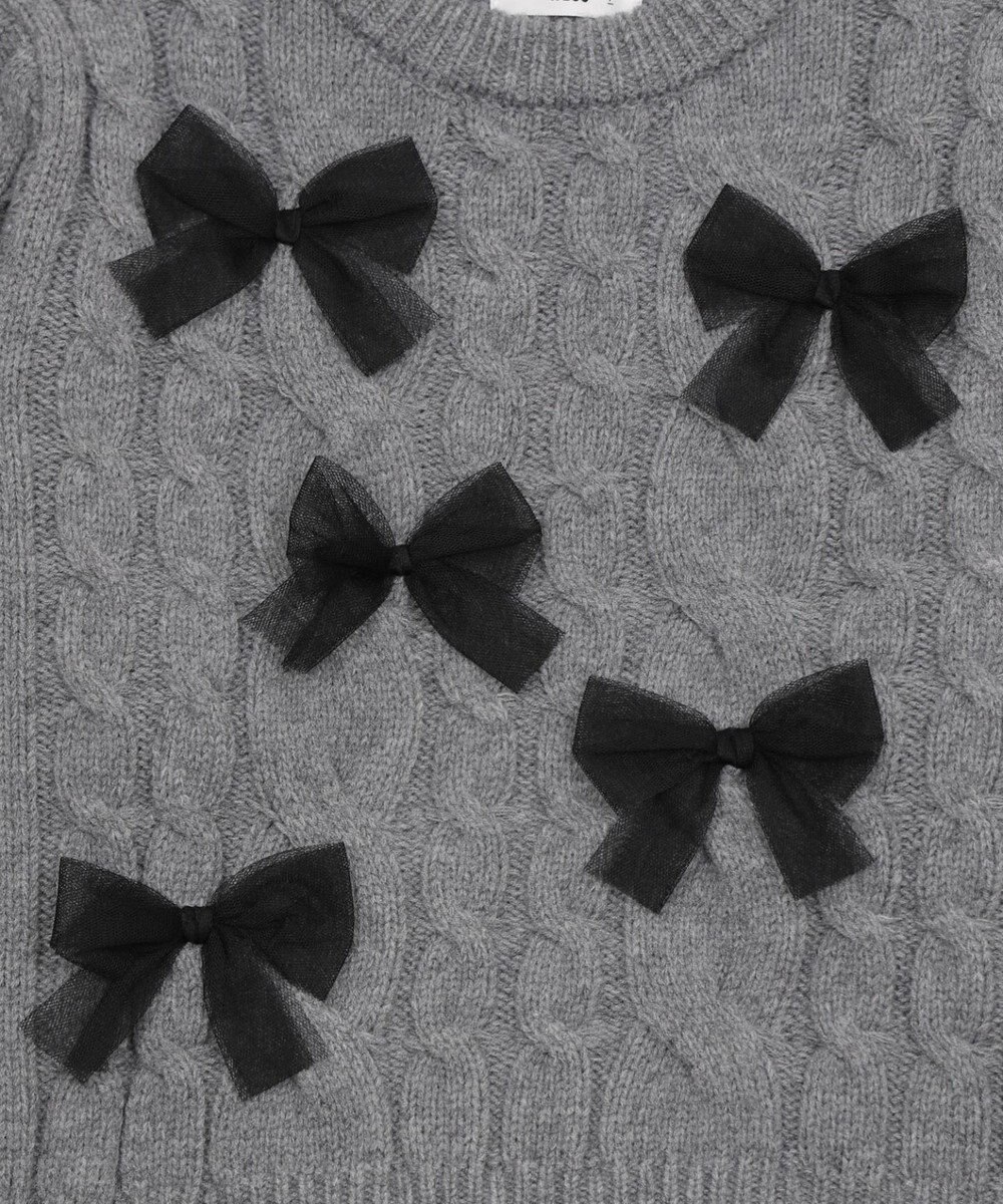 WEGO チュールリボンケーブルニット 