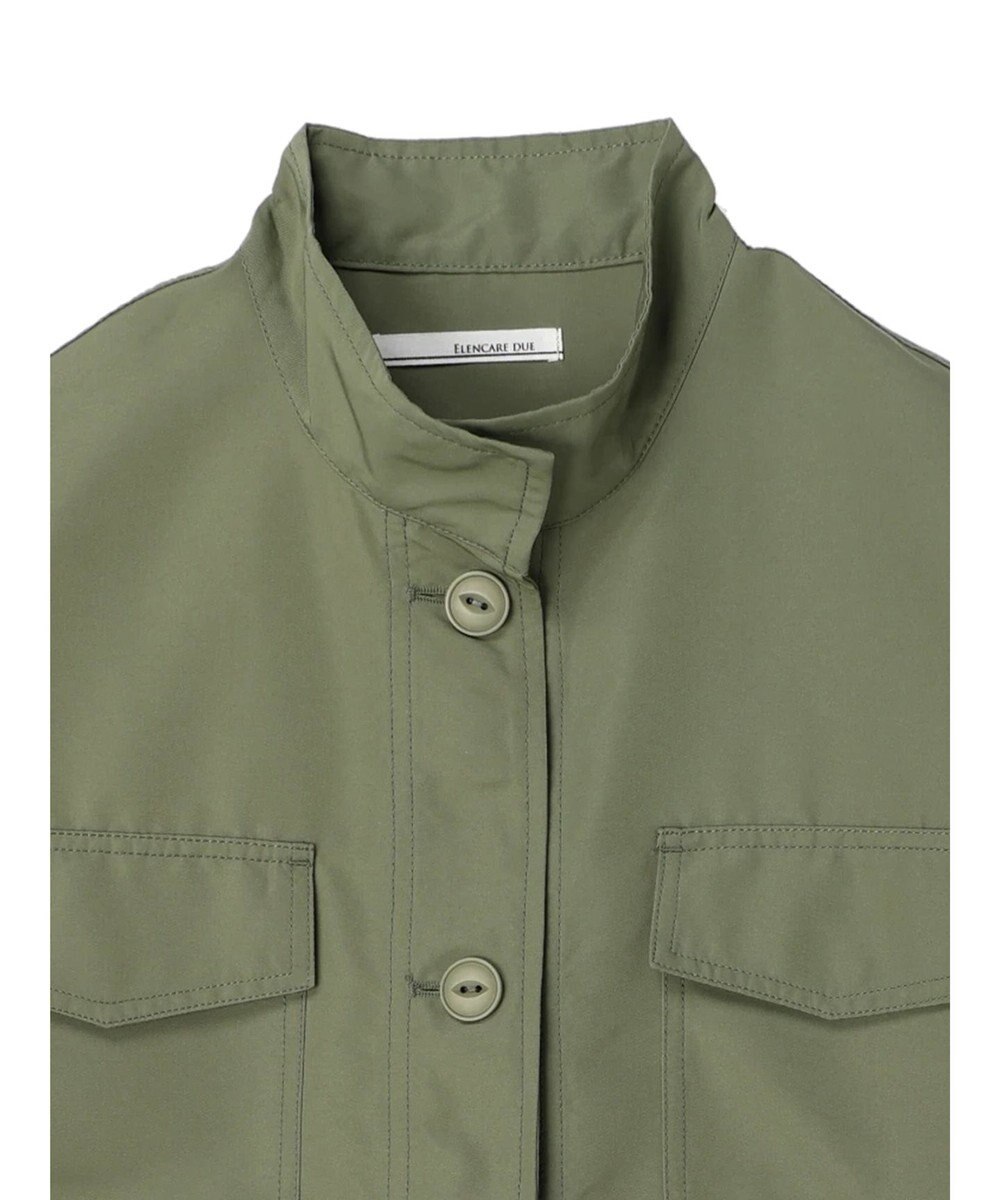 Green Parks ・ＥＬＥＮＣＡＲＥ　ＤＵＥスタンドカラーミリタリーベスト 