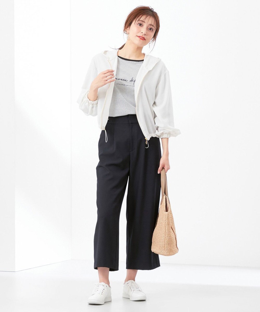 ANY SIS L 【洗える】シアー パーカー 