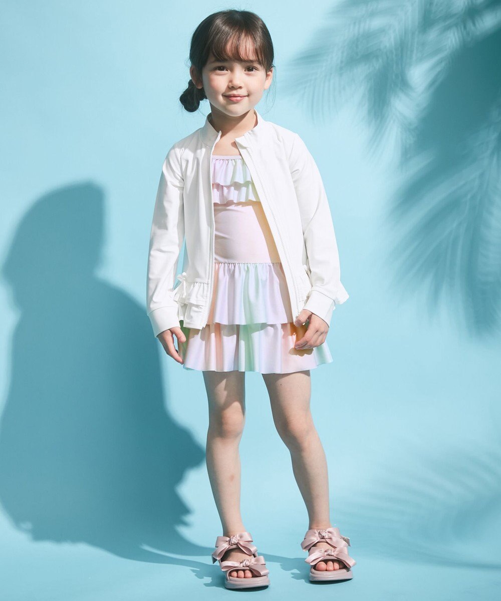 ANY KIDS 総柄フリルワンピース水着 