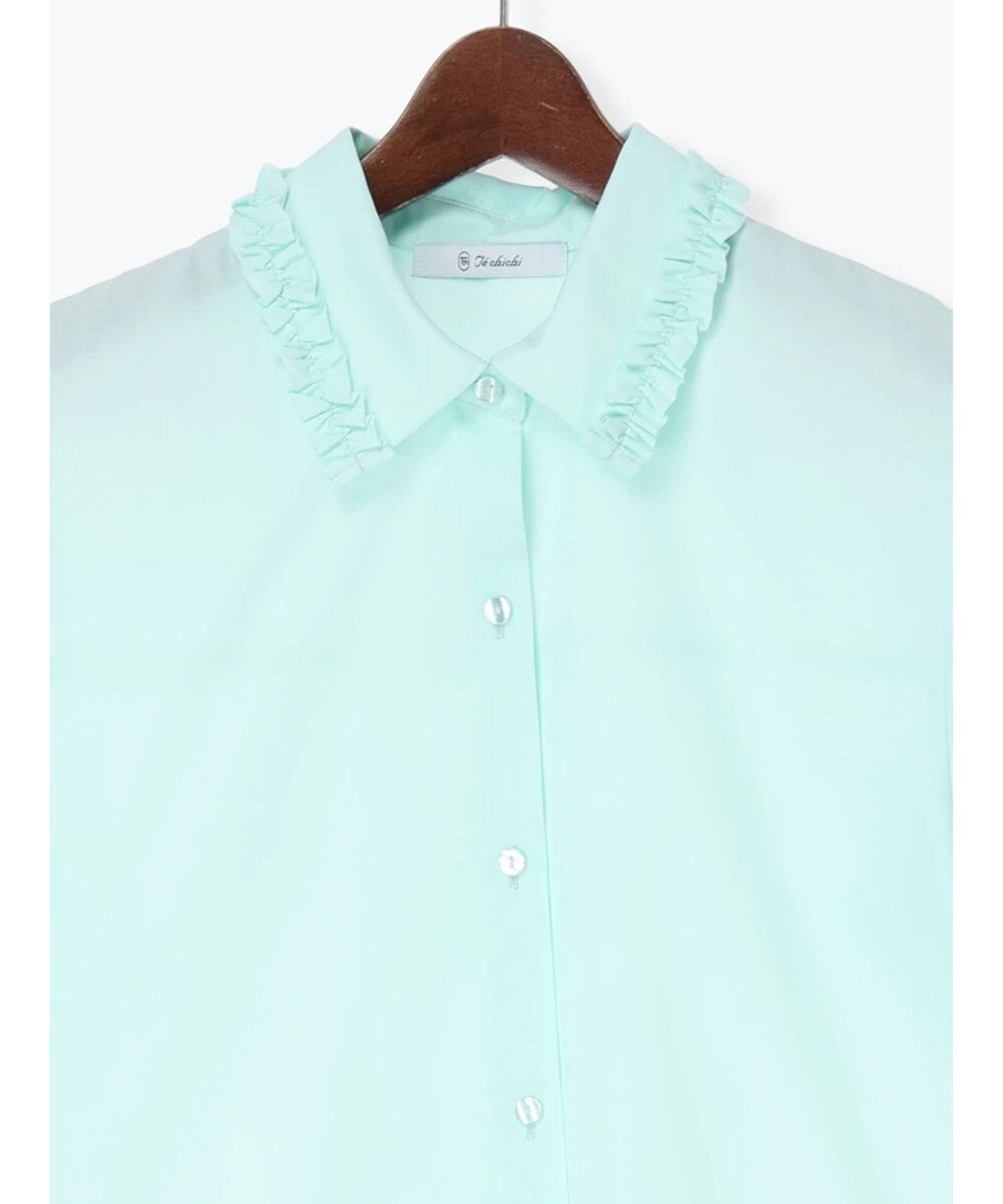 Te chichi ミニフリルトリムカラーブラウス 