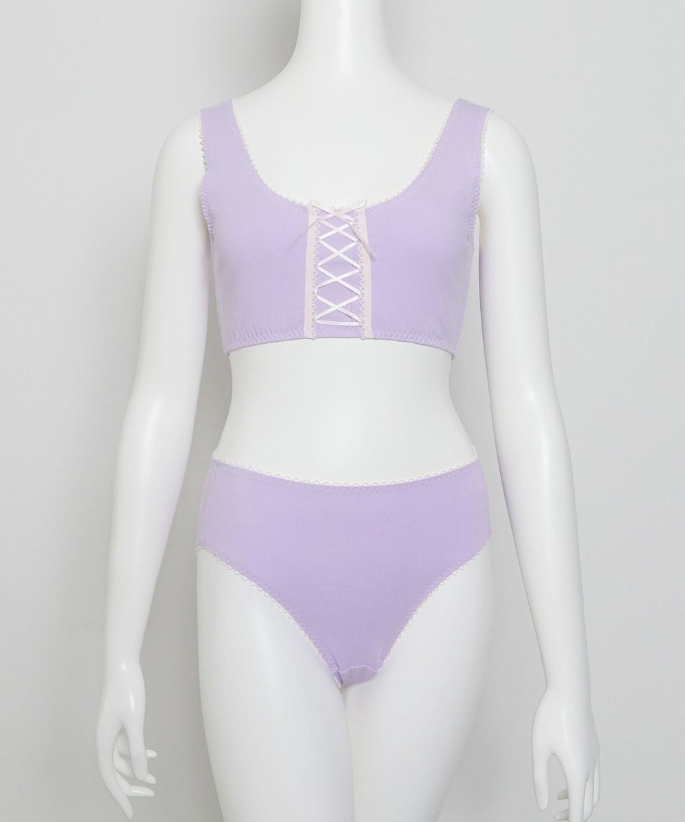 WEGO 【ハーフトップ＆ショーツセット】Liliane　Ciel　　レースアップリボン 