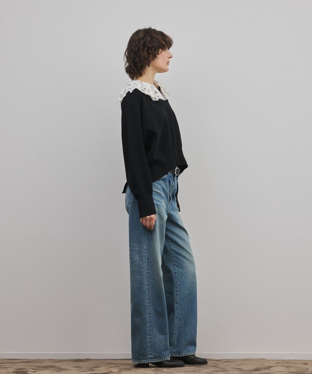 GRACE CONTINENTAL ワイドストレートデニムパンツ 