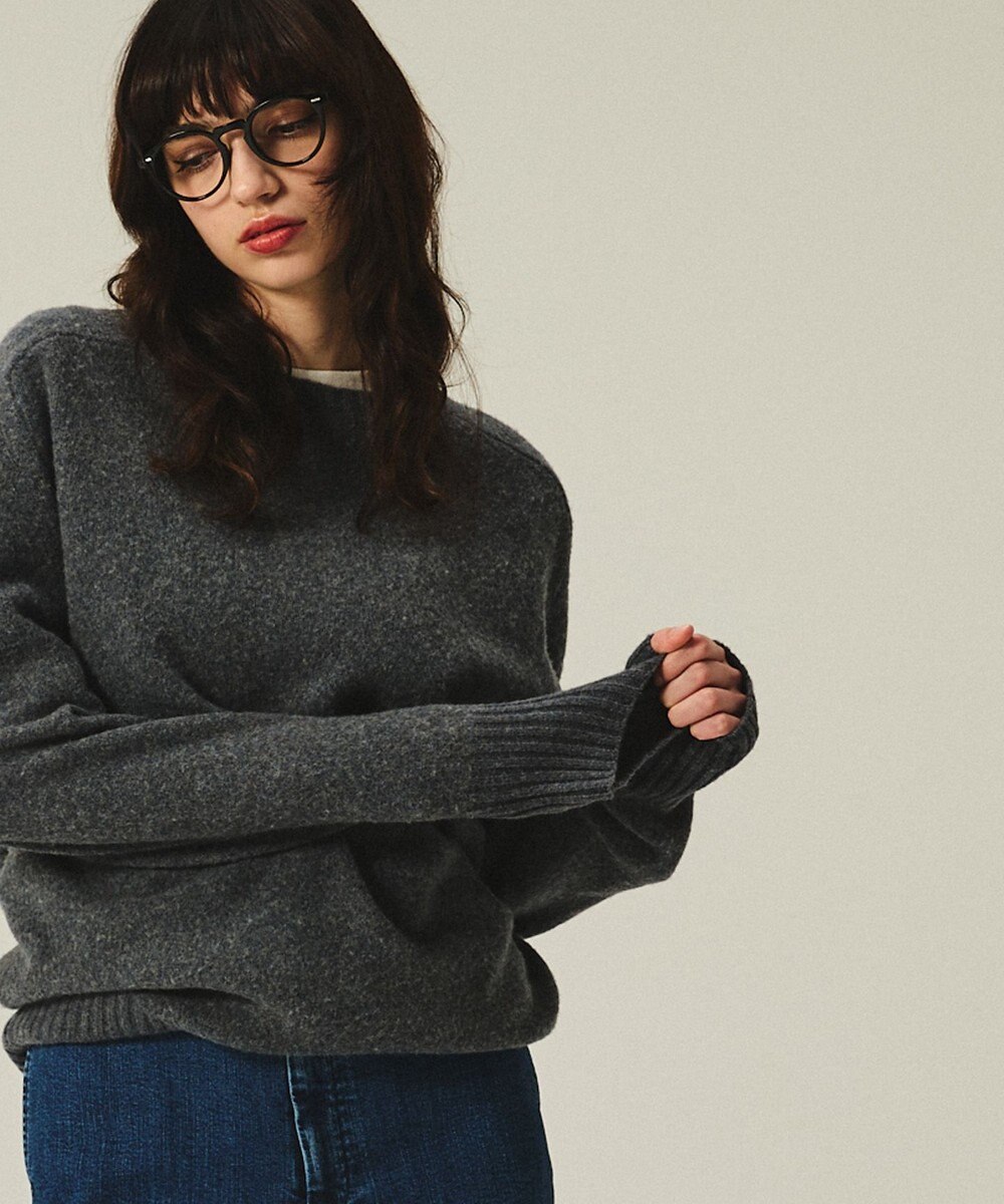 J.PRESS MEN 【J.PRESS ORIGINALS】【UNISEX】Shaggy Saddle Crew Neck Sweater 