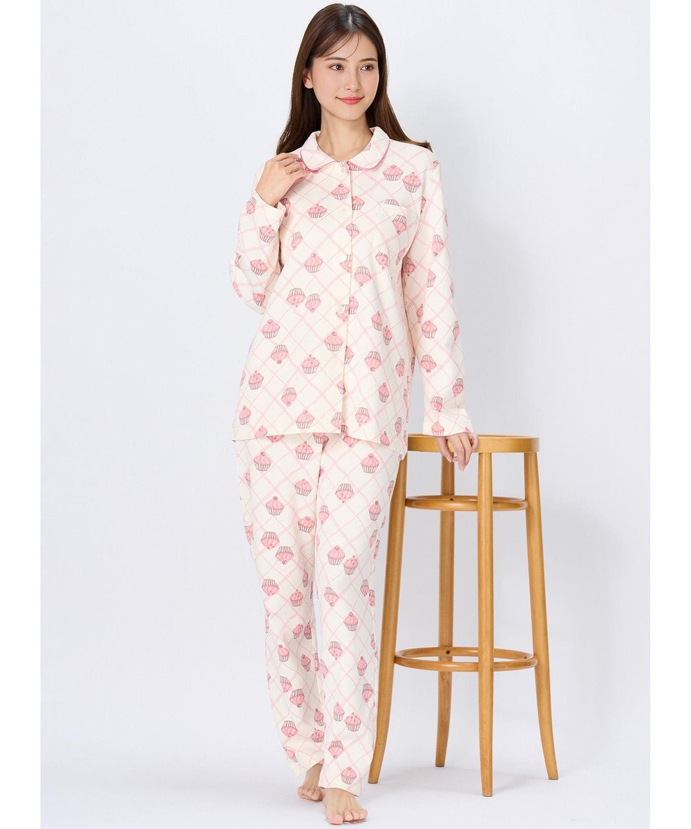 Wing パジャマ 綿100%(本体肌側) あったか 3Lまで対応 大きいサイズ 長袖 長ズボン 冬 レディース EP6020 ウイング／ワコール 