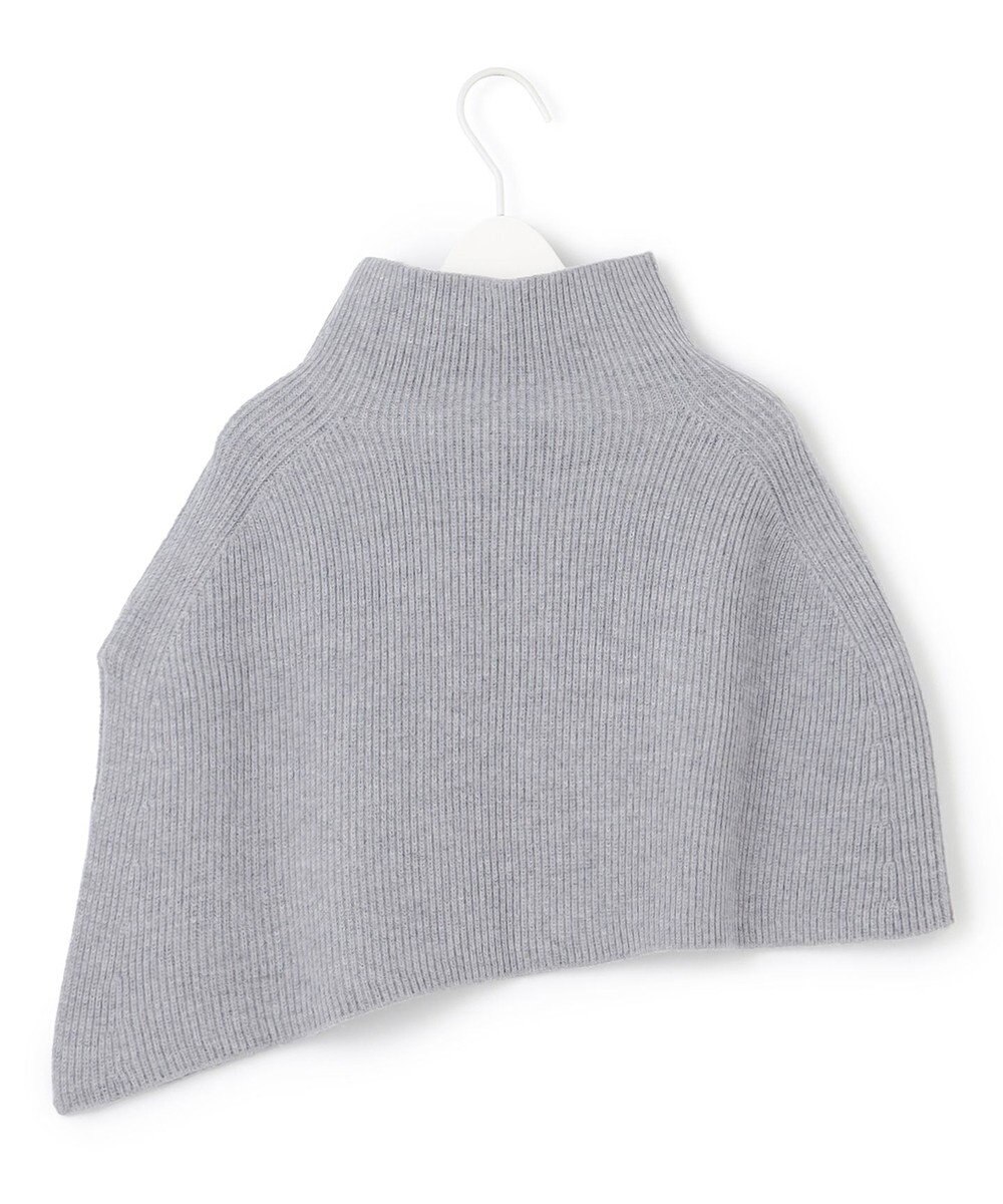 ICB 【洗える】ウールポリエステルニットケープ 