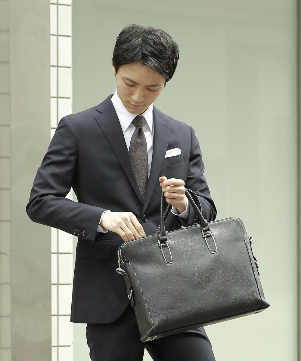 UNBILLION Otias アンティーク仕上げ合皮ブリーフバッグ 