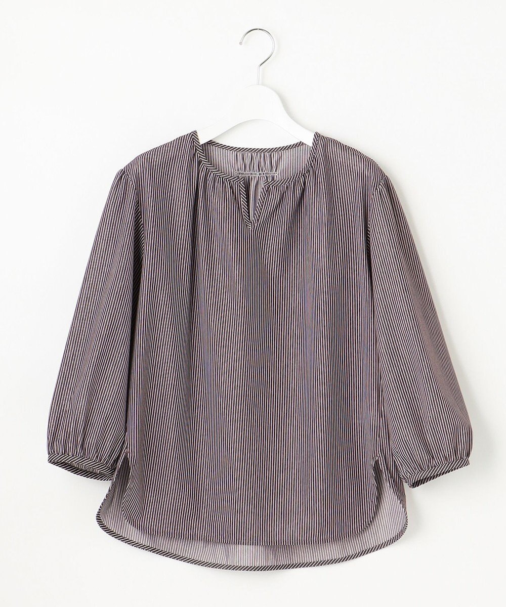 J.PRESS LADIES S 【WEB限定カラーあり・洗える・イージーケア】 アーネストストライプ スリットネック カットソー 