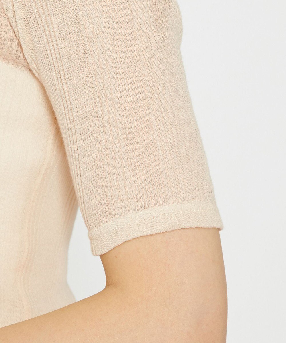 uncrave 【手洗い可】シアー ランダムリブ Uネック カットソー（uncrave STANDARD） 