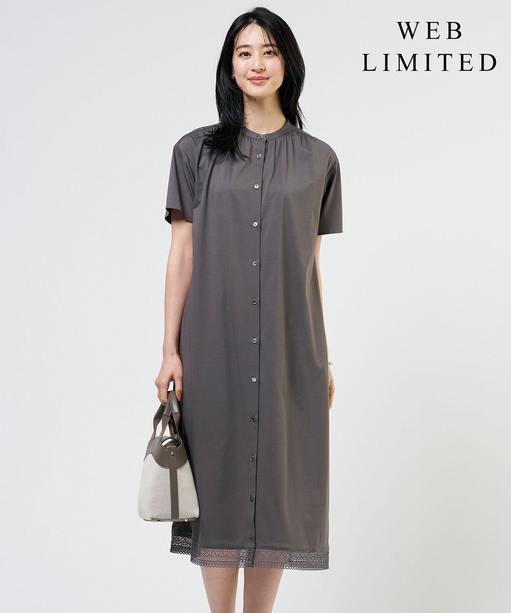 J.PRESS LADIES L 【WEB限定】プレーティングジャージー ワンピース 