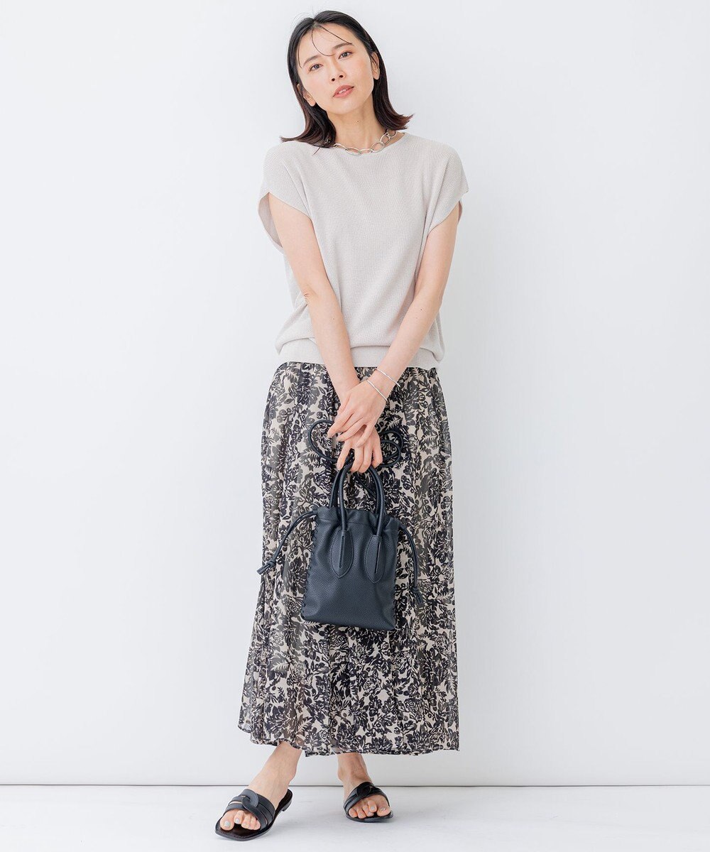 23区 【STORY7月号掲載/洗える】コットンアセテート バックボタン ニット 