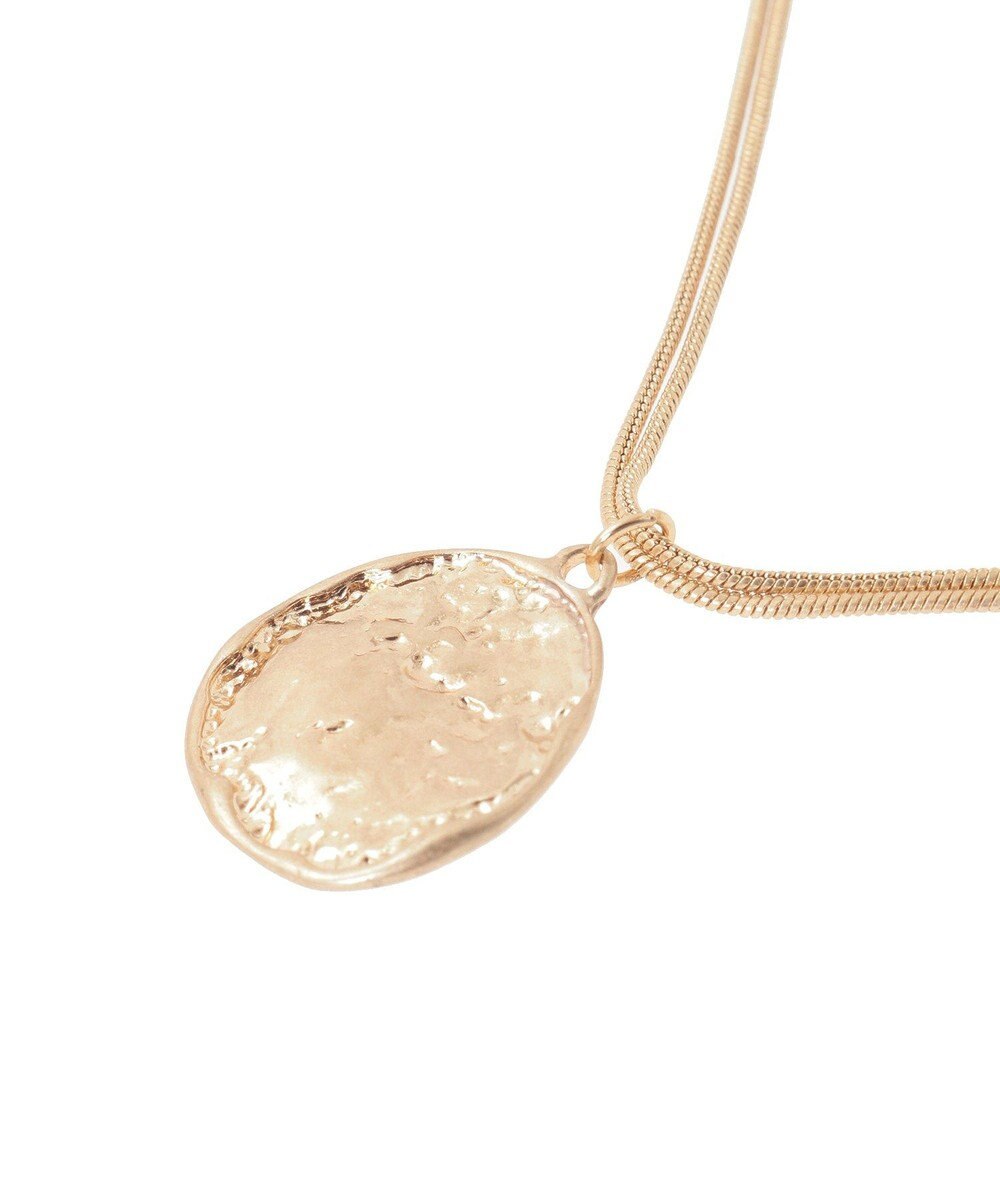 earth music&ecology レイヤードチェーンメダリオンネックレス 